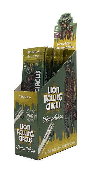 lion rolling circus hemp wrap tequila (25 x 2)