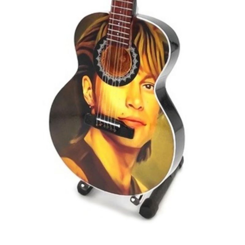 replica mini guitarra 25cm jon bon jovi - tribute