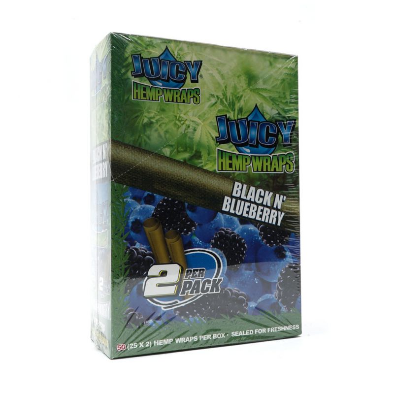 juicy hemp wraps blue 2 blunts 1 x 25