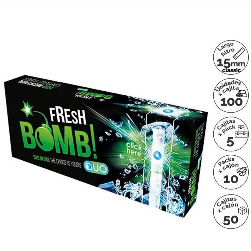 tubos fresh bomb mentolados 100 x 5
