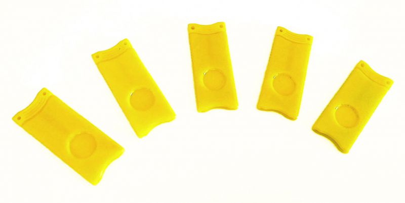 pack 10 cortapuros resina amarillo 5.9 x 2.4 cm