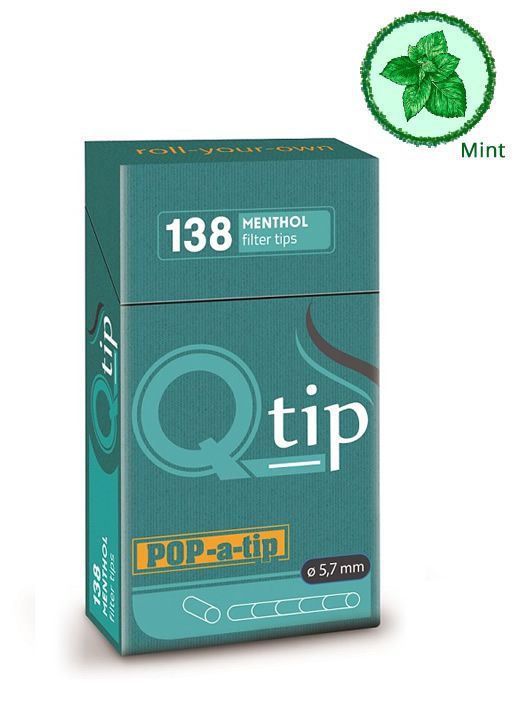 filtros q-tip 138 pop a tip menthol 5.7 mm (1x20)