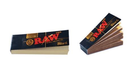 raw paper tips black edition 1 x 50