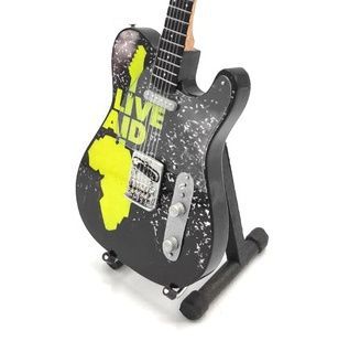 réplica mini guitarra 25 cms live aid - tribute