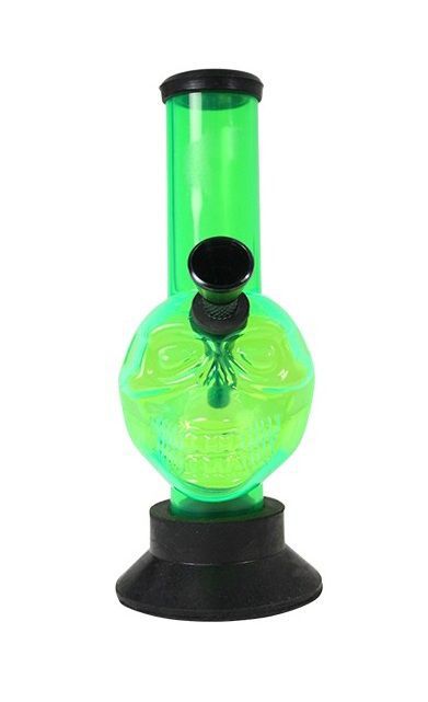 mini bong acrílico mono ninja verde 16.5 cm