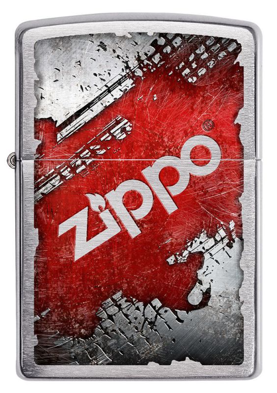 zippo design brushed chrome