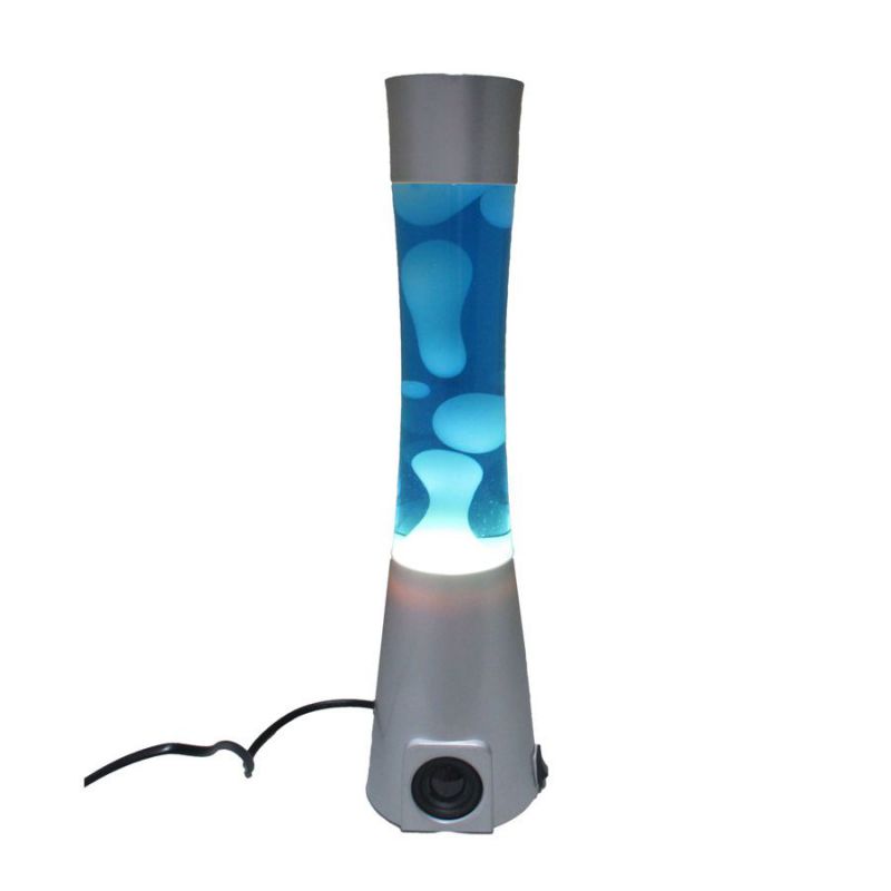 lámpara de lava con bluetooth azul/blanca