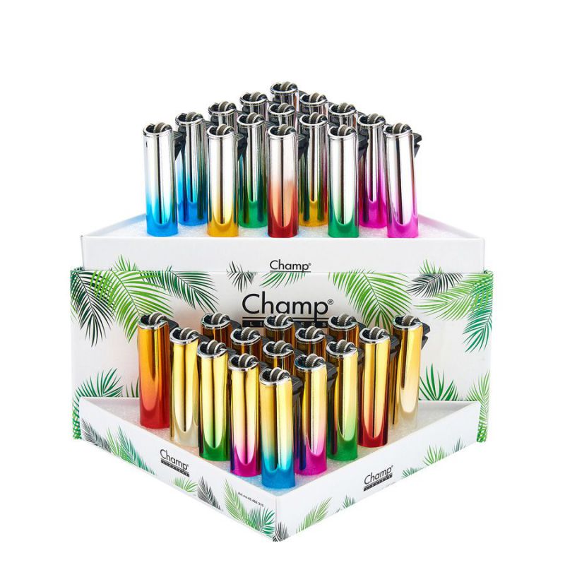 exp.30 encendedores metal champ summer colors