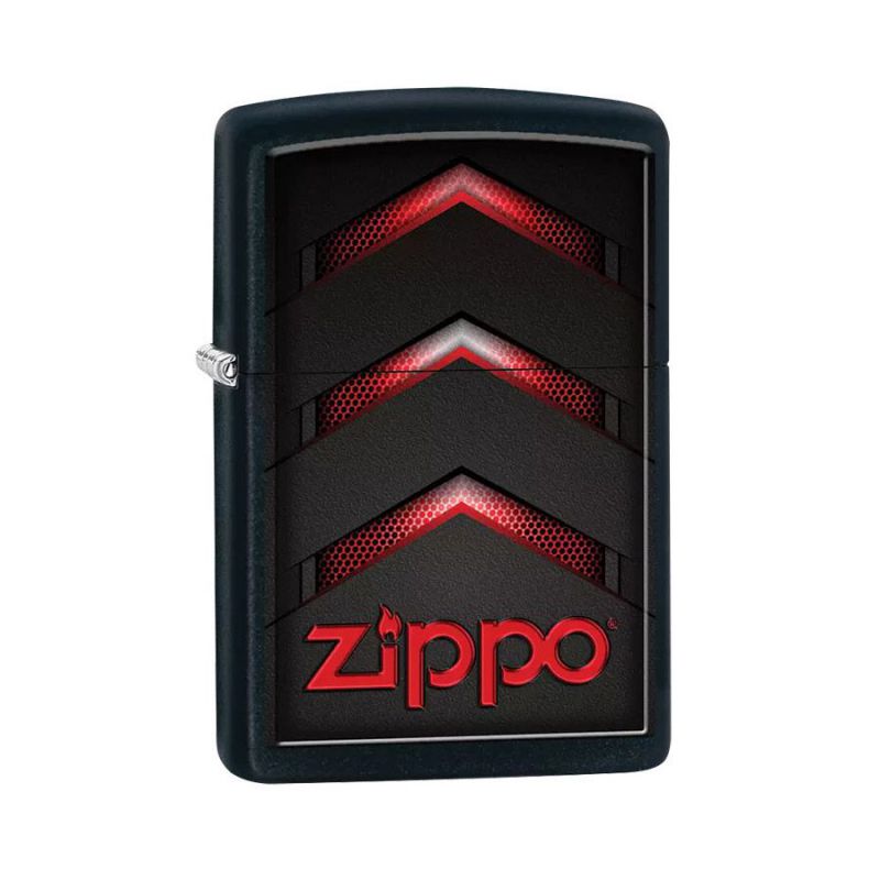 zippo metallic red design