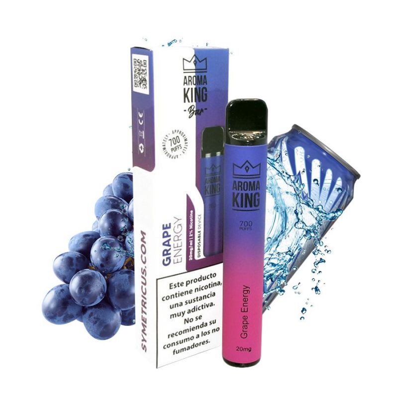 aroma king desechables grape energy 20mg (1x10)