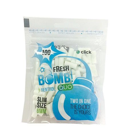 filtros slim bomb fresh capsula menthol (10x100)