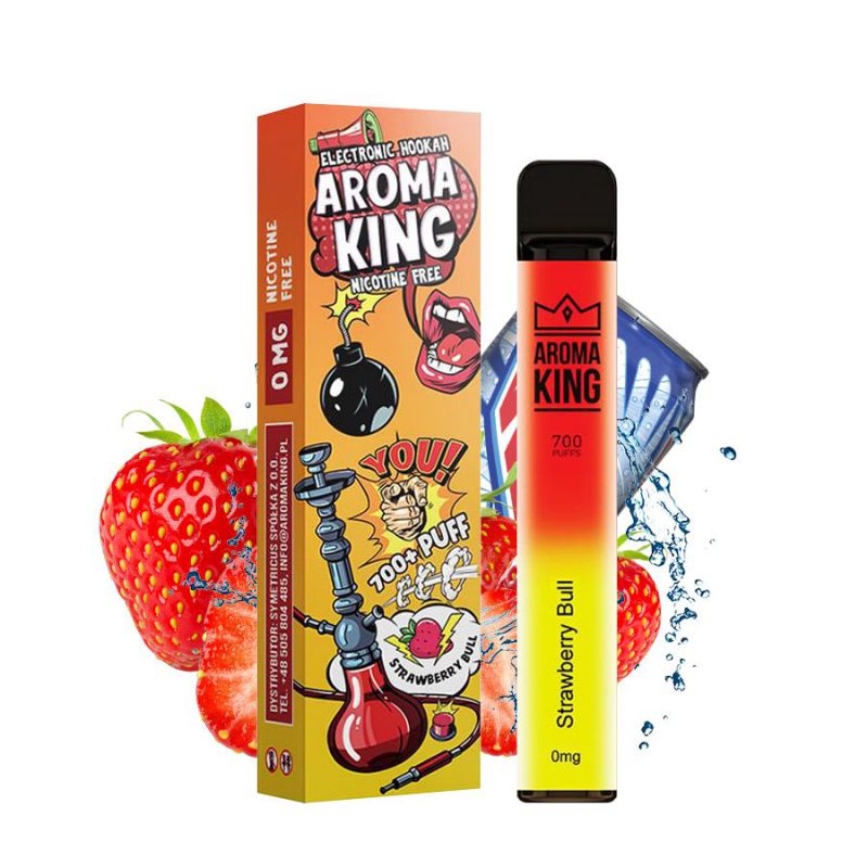 aroma king desechables strawberry bull 0mg (1x10)