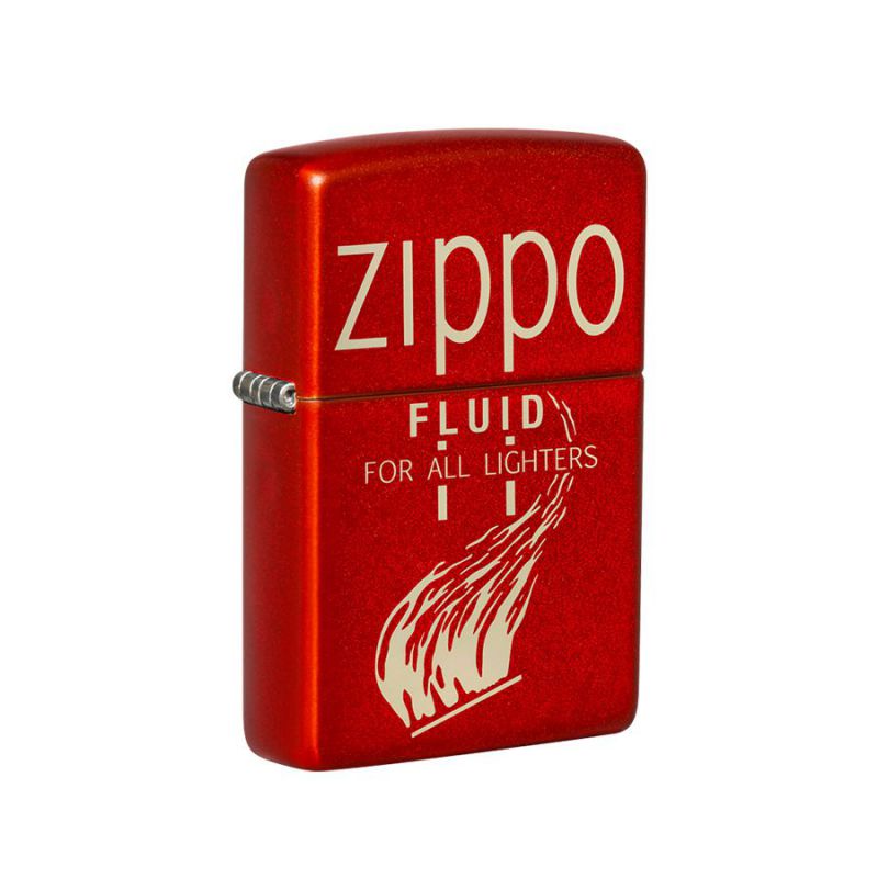 zippo retro design metallic red