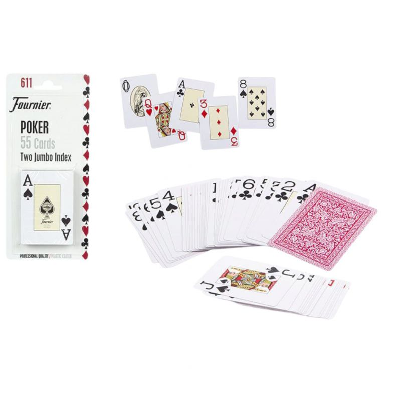 baraja poker nº611 55 cartas (blister) 1 x 12