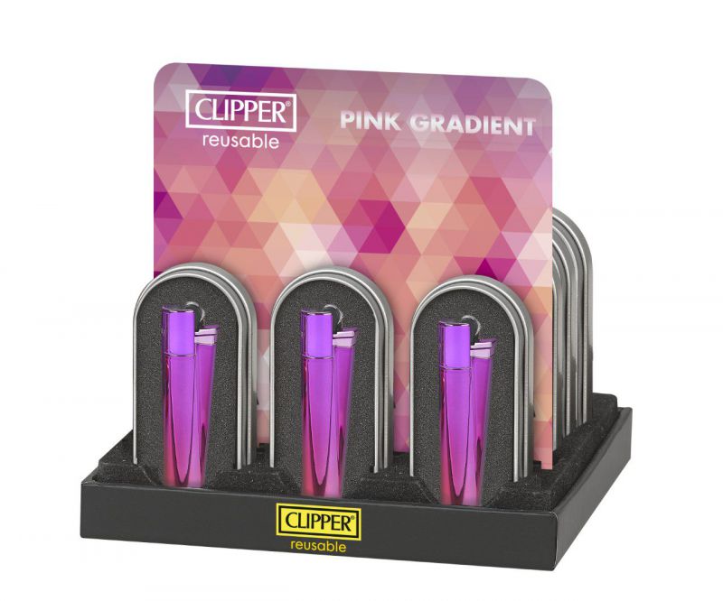 bandeja 12 clipper metal largo pink gradient