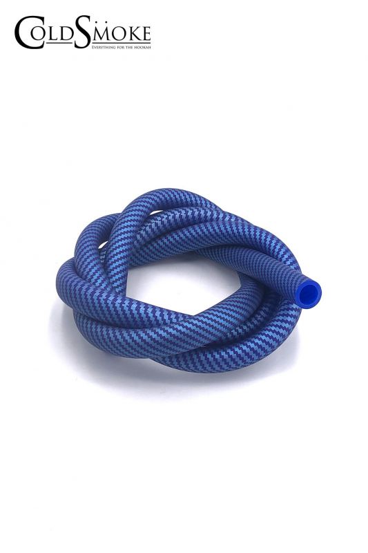 manguera silicona fibra carbono azul 150cm