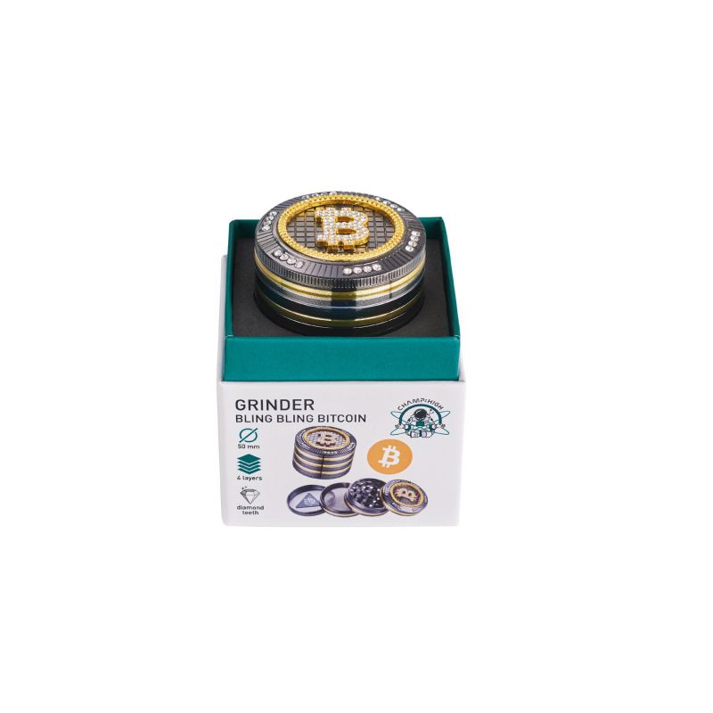 grinder metal bitcoin 4 partes 50 mm