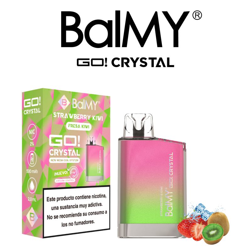 BGC211 BALMY GO CRYSTAL STRAWBERRY-KIWI 1X10