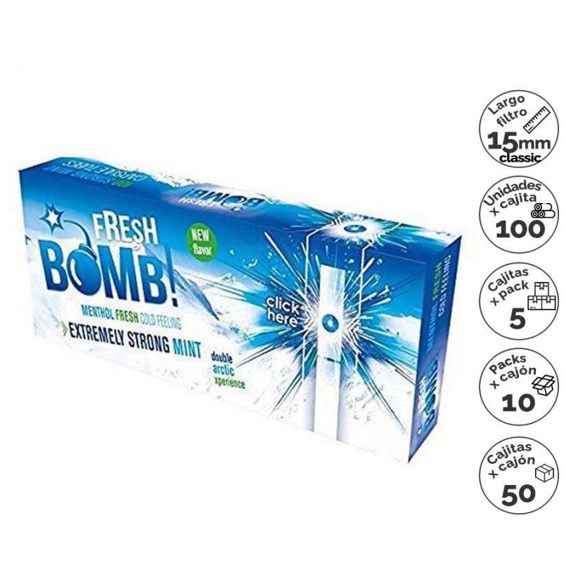 TUBOS FRESH BOMB ARTIC 100 X 5