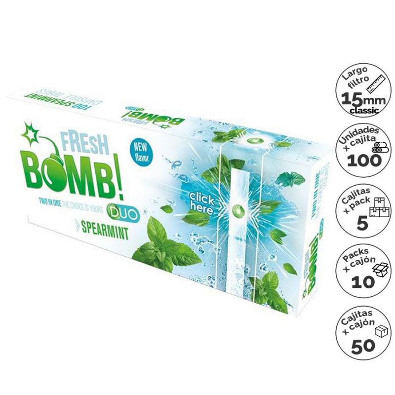 tubos fresh bomb spearmint 100 x 5