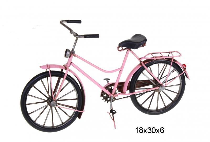 figura metal bicicleta rosa