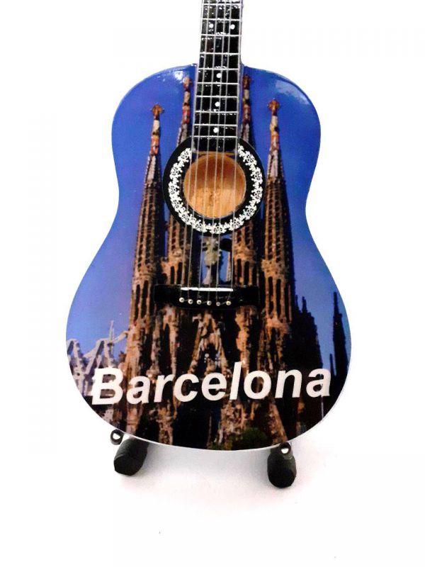 replica mini guitarra 25 cm barcelona