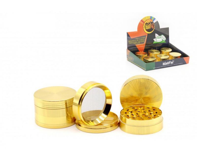 exp. 12 grinders metal 4 partes dorado