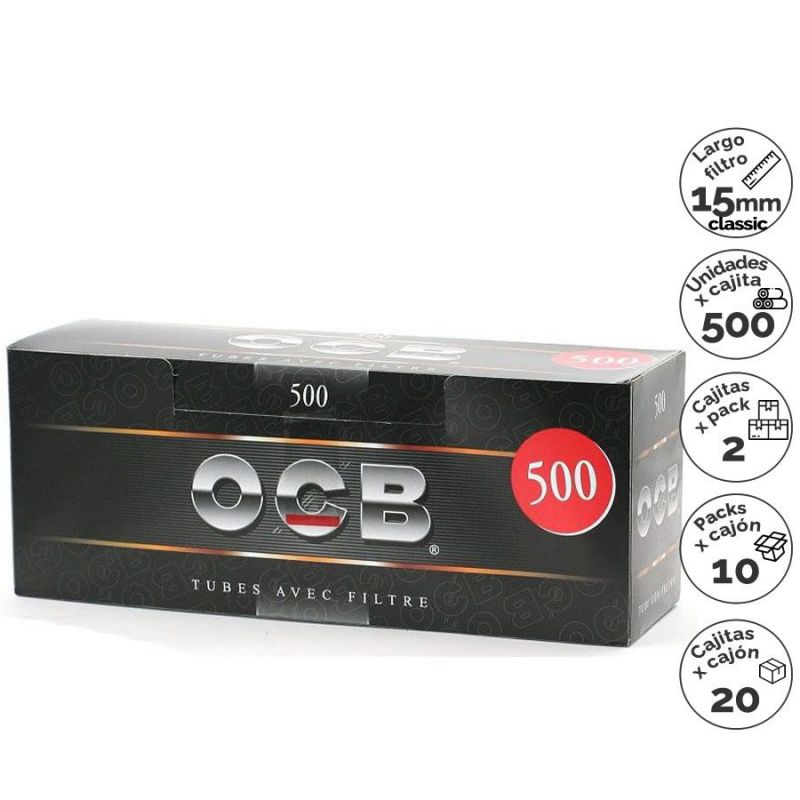 TUBOS OCB 500 BLACK (1X2)