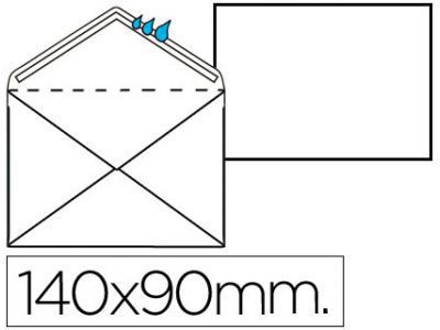 caja 500 sobres blancos tamaño mínimo 90 x 140