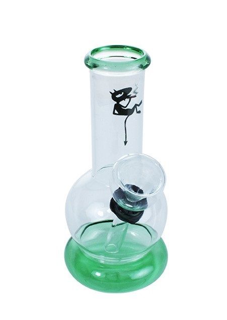 mini bong burbuja gato diablo verde 13 cm
