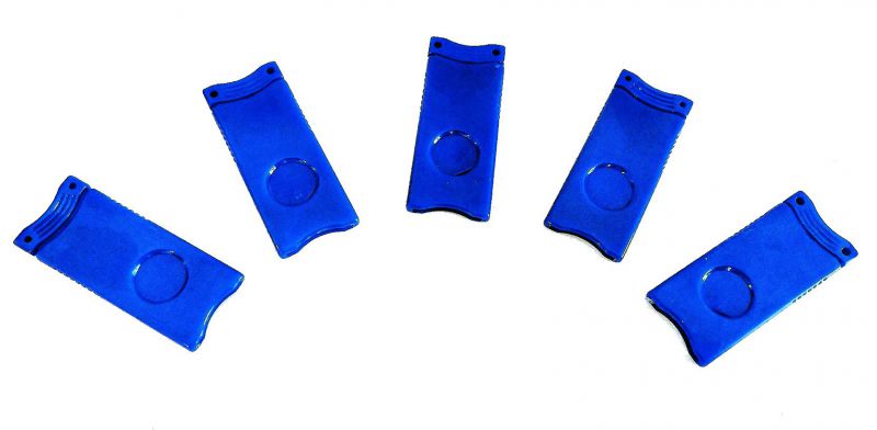 pack 10 cortapuros resina azul 5.9 x 2.4 cm