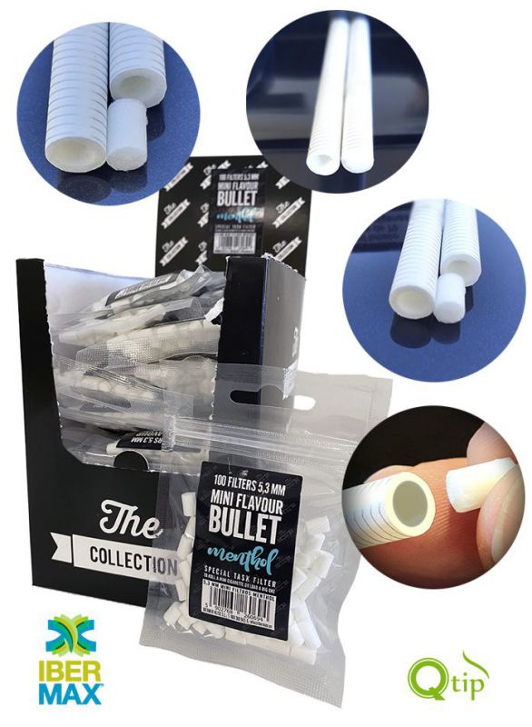 expositor q-tip menthol mini bullet (1x40)